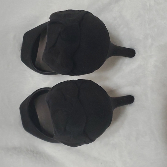 Kelly & Katie Open toe heel shoes 8 1/2 black ( Ss8 ) - Picture 3 of 6